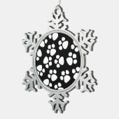 ポープリントペーターオーナメント スノーフレークピューターオーナメント (右)