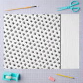 ポープリントモダン白黒ペットラバーギフトラップ 薄葉紙 (クラフト)