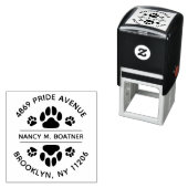 ポープリントラウンド差出人住所スタンプ自己インク セルフインキングスタンプ (インサイチュ)