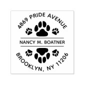 ポープリントラウンド差出人住所スタンプ自己インク セルフインキングスタンプ (デザイン)