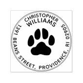 ポープリントラウンド差出人住所スタンプ自己インク セルフインキングスタンプ (デザイン)