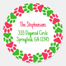 ポープリントリース明るい赤と緑のアドレス