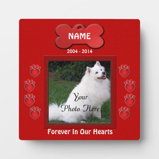 ポープリントレッドカスタム フォトプラーク (正面)