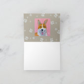 ポープリント付きコルギ サンキューカード (内部)