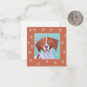 ポープリント付きブリタニー ノートカード (正面/裏面インサイチュ)