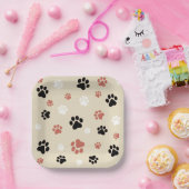 ポープリント小さい正方形の紙プレート ペーパープレート (パーティー)