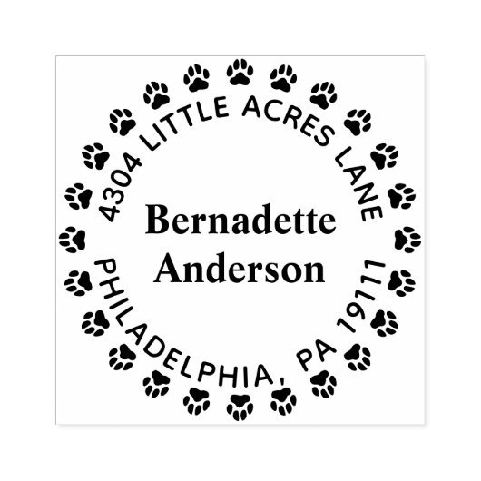 ポープリント差出人住所スタンプ ラバースタンプ (インプリント)