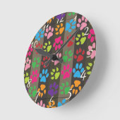 ポープリント時計 ラウンド壁時計 (傾斜)