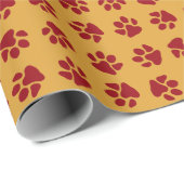 ポープリント赤 ラッピングペーパー (ロールコーナー)
