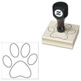 ポープリント離れのアウトラインモダンPet Cat Dog Large ラバースタンプ
