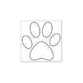 ポープリント離れの輪郭ペット猫ドッグシンプル小 ラバースタンプ (インプリント)