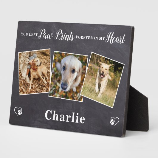 ポープリント3枚パーソナライズされたフォトドッグペット記念館 フォトプラーク (側面)