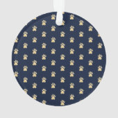 ポープリント&ボーンズのパターン | 動物のペットの写真 オーナメント (裏面)