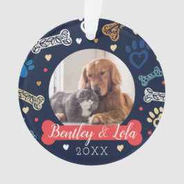 ポープリント&ボーンズのパターン | 動物のペットの写真 オーナメント