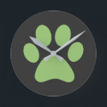 ポープリント    ラウンド壁時計<br><div class="desc">おもしろいポープリントデザイン動物愛好家!</div>