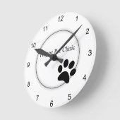 ポープリント ラウンド壁時計 (傾斜)