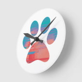 ポープリント ラウンド壁時計 (傾斜)