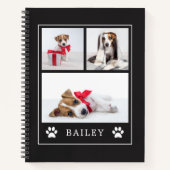 ポープリント |写真数々のペット犬または子犬 ノートブック (正面)