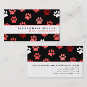 ポープリント |白黒とピンク 名刺 (正面/裏面)