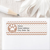 ポープリント、茶色のシェブロン ラベル (インサイチュ)