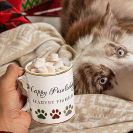 ポープリント、赤、緑、黒、バッファロープレイド コーヒーマグカップ