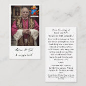 ポープレオ14世祈りの言葉カード コーリングカード (正面/裏面)