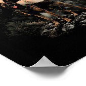 ポーベルギーマリノイスドッグママパパマウンテンズサンセット ポスター (角)