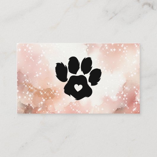 ポーペットシッターグルーミングウォーターカラードッグキャット 名刺 (裏面)