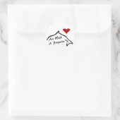 ポーポイズ付きシール – 白 ラウンドシール (バッグ)