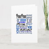 ポーポーの父親の日強い忠実なおじいちゃんパパ カード (正面)