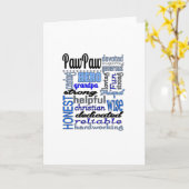 ポーポーの父親の日強い忠実なおじいちゃんパパ カード (黄色い花)