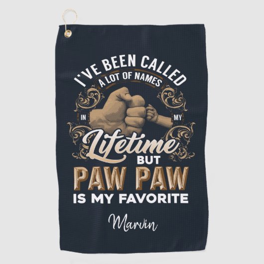 ポーポーは私の名お気に入りの前の日である ゴルフタオル (正面)