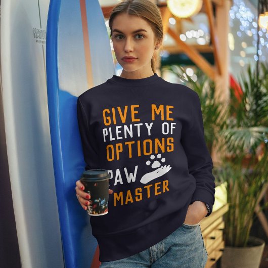 ポーマスターおもしろいキャットカスタムタイポグラフィのパーソナライズ スウェットシャツ