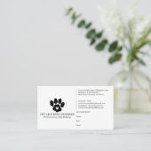 ポーミニマリストペットブランディングアポイントメントアラーム 名刺 (スタンド正面)