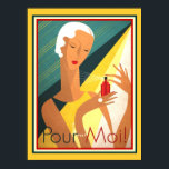 ポーモイフランスのデコパルフムAd 12 x 16 ポスター<br><div class="desc">明るくアールデコフランスの広告Pour Moi Parfum 12 x 16</div>