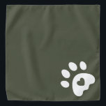 ポーモダンプ印刷ペットケアドッグウォーカー バンダナ<br><div class="desc">Paw Print Pet モダン Bandana -デザインツールを使用して、すべてのデザイン要素と背景色の色とサイズまたは配置を変更する。</div>