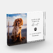 ポーモダンプ印刷悔やみや弔慰死別ペット記念碑 フォトブロック (左)