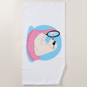 ポーラおもしろいクマビーチタオル ビーチタオル (正面)