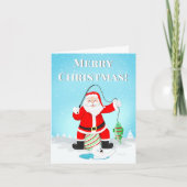 ポーラおもしろいクマ付きサンタアイス魚釣り カード (正面)