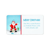 ポーラおもしろいクマ付きサンタアイス魚釣り ラベル (正面)