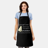 ポーラおもしろいクマ常に自分自身をクマ恋人 エプロン (着用した状態)