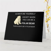 ポーラおもしろいクマ常に自分自身をクマ恋人 カード (黄色い花)