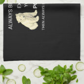 ポーラおもしろいクマ常に自分自身をクマ恋人 キッチンタオル (折り畳み)