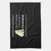 ポーラおもしろいクマ常に自分自身をクマ恋人 キッチンタオル (縦)