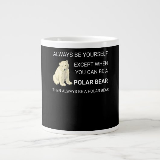 ポーラおもしろいクマ常に自分自身をクマ恋人 ジャンボコーヒーマグカップ (正面)
