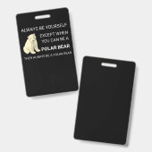 ポーラおもしろいクマ常に自分自身をクマ恋人 バッジ (正面＆裏面)