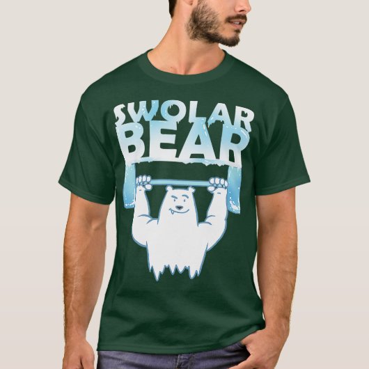 ポーラおもしろいベアSwolar Bear Lifting Tシャツ (正面)