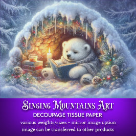 ポーラお洒落クマ冬の本の読デコペ 薄葉紙