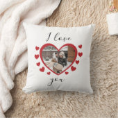 ポーラカスタムロイド写真あなたがパーソナライズしたハートが大好き クッション (ブランケット)