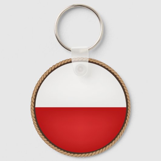 ポーラカッコいいン国旗のシール キーホルダー (正面)